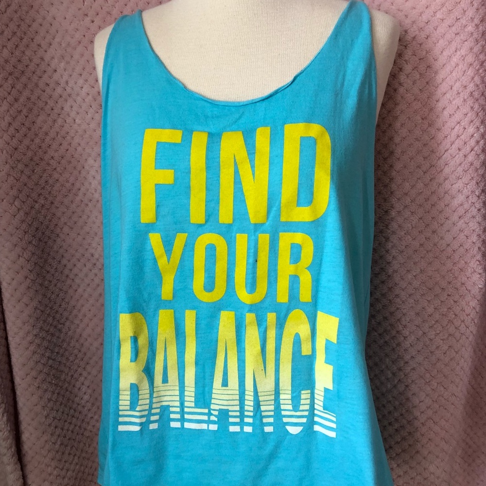 “find your balance” casual/work out tank